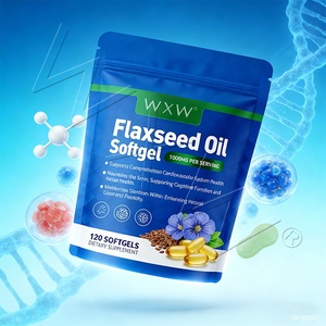 Cápsulas de Aceite de Linaza Orgánico de 1000 mg, Suplemento Herbal Diario para la Salud del Corazón, Cerebro, Piel y Funciones Cognitivas en Adultos - Product Image 2