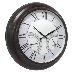 25 inch <span class=keywords><strong>Analog</strong></span> thắp sáng im lặng Kim Loại Lớn Đêm LED ngoài trời không thấm nước Patio Vườn Hồ Bơi kỹ thuật số chiếu sáng đồng hồ treo tường kỹ thuật số - Product Image 1