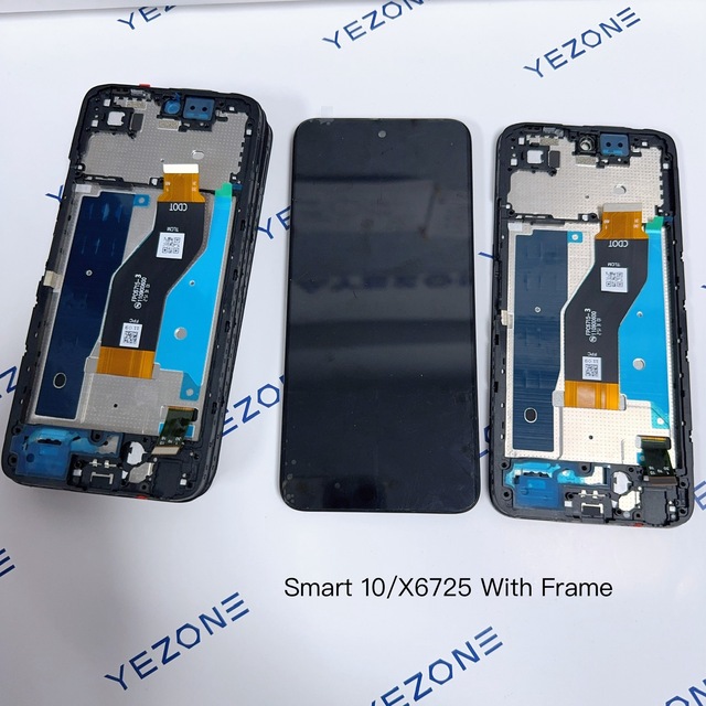 6.67 Inch Digitizer Assembly Replacement for Infinix Smart 10 X6725 Display With Frame Original X6725 Lcd Screen
