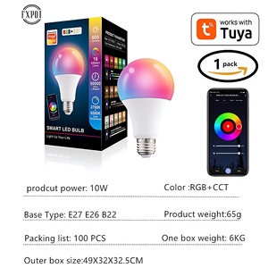 Tuya Thông Minh Nhôm <span class=keywords><strong>LED</strong></span> Nến Ánh Sáng Thay Đổi Độ Sáng Màu Sắc Thay Đổi <span class=keywords><strong>Wifi</strong></span> Bóng Đèn Alexa Google Thông Minh Ánh Sáng - Product Image 3