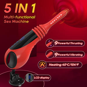 Vibrador telescópico automático tipo metralla con pantalla LCD resistente al agua para mujeres, masajeador de masturbación con movimiento de empuje. - Product Image 3