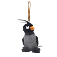 Peluche Puffin à Pompons la plus vendue – Breloque porte-clés fantaisie en forme d'oiseau, coussin de sommeil et cadeau pour filles