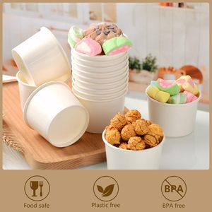 Coppette Personalizzate <span class=keywords><strong>con</strong></span> Logo <span class=keywords><strong>Stampato</strong></span> per Gelato e Yogurt da Asporto, Confezioni Monouso in Carta da 4oz e 5oz <span class=keywords><strong>con</strong></span> Coperchio - Product Image 5