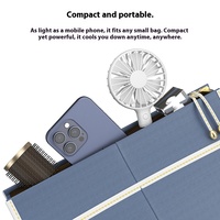Ventilateur de bureau portable AntarcChill personnalisé, mini, USB Type C, branchement direct, sans câble, rechargeable sur batterie