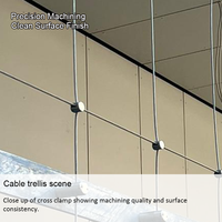 Serre-câble réglable en acier inoxydable SS316 pour treillis croisé 3mm 4mm 5mm 6mm pour grille de câbles de mur végétal