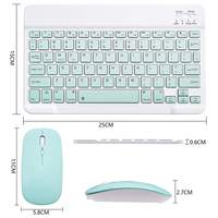 Teclado y Ratón Bluetooth Recargables, Portátiles y Delgados, Combo de Teclado y Ratón con n para Tablet
