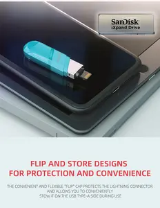 New Arrive Pen Drive 128gb Sandisk Usb Flash Drives OTG Connector USB 3.0 Pendrive SDIX90N For Iphone