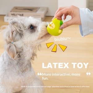 Jouet à mâcher indestructible pour chien, résistant aux morsures, jouet interactif en latex, design mignon de dessin animé pour chiens en pleine dentition - Product Image 3