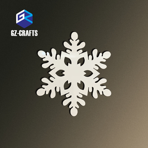 Ornements de Noël en acrylique découpé au laser Flocon de neige en acrylique blanc personnalisé - Product Image 5