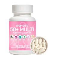 Complément multi-vitamines A, B, C, D, E pour femmes 50 ans et plus : Énergie physique, cardiovasculaire, immunité, os, vue, cerveau, cognition, concentration, nerfs