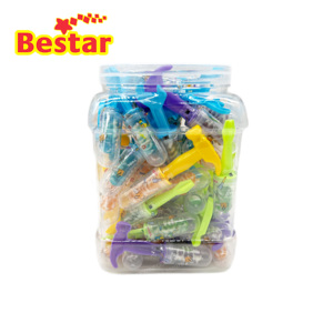 Piruletas afrutadas de juguete para niños al por mayor, bocadillo duro con pezón de caramelo con decoración recubierta en embalaje de botella multicolor - Product Image 2