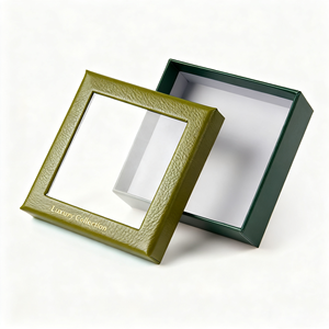 Kunden spezifische recycelbare starre Pappdeckel-und-Basis-Geschenk boxen Magnet verschluss PVC Transparentes Fenster Premium-Verpackung für <span class=keywords><strong>Box</strong></span> - Product Image 1