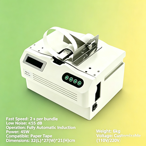 Máquina Automática Eléctrica <span class=keywords><strong>para</strong></span> Empaquetar con Cinta de Papel RUIFA, Bajo Nivel de Ruido 55 dB, Operación con una <span class=keywords><strong>Mano</strong></span>, 110/220V, <span class=keywords><strong>para</strong></span> Bancos y Tiendas Minoristas - Product Image 1