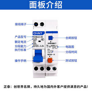 Interruptor Automático Miniatura Chint 1P+N+Protección Contra Fugas, Monofásico 220V, Interruptor de Circuito de Aire Doméstico - Product Image 2