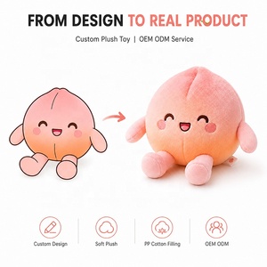 Juguete de Peluche de Durazno con Diseño Personalizado, Servicio OEM ODM, Convierte Dibujos en Productos Reales, Fabricante de <span class=keywords><strong>Animales</strong></span> de Peluche de Frutas Personalizados - Product Image 5