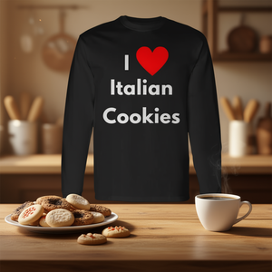 Camiseta de Manga Larga Premium con Diseño Divertido 'Me Encantan las Galletas Italianas', Producto Promocional - Product Image 3