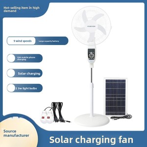 Foreign Trade Hot Sale H116 16-Inch Solar Powered ABS <b>Fan</b> 5 Blades 10 Hours Working Time Powered Floor Standing Large H116 Solar - Product Image 3