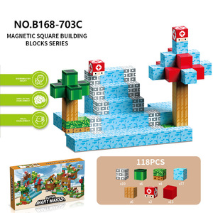 Blocs <span class=keywords><strong>de</strong></span> <span class=keywords><strong>construction</strong></span> magnétiques créatifs populaires pour garçons, jouet d'assemblage DIY, bâtiments modernes, formes multi-scènes, ensemble <span class=keywords><strong>de</strong></span> blocs - Product Image 2
