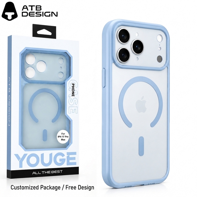 ATB Custom Magnetic Phone Case for iPhone 18 Skin-Feel Shockproof Wireless Charging Magnetic Custom Phone Case Bulk Wholesale