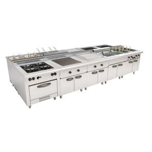 Fornello a gas professionale a 6 fuochi in acciaio inox di alta qualità per ristoranti e hotel, con forno. - Product Image 4