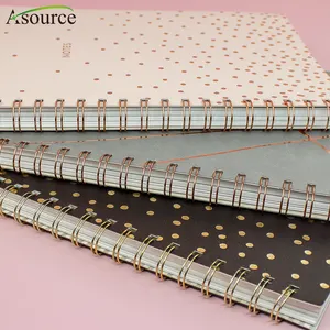 Luxury PU Leather Spiral Binding Notebook Custom Planner Notebook