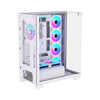 Lovingcool Boîtier PC Gaming OEM Personnalisé Prix Usine Boîtier PC Gamer Aquarium en Verre Trempé sur 3 Côtés Châssis PC ATX