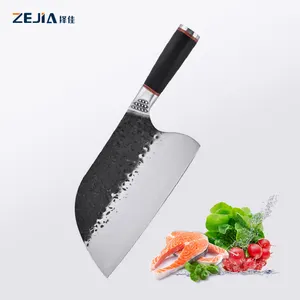 ZEJIA real butcher chopper knife butcher 8 inch high carbon chinese artificial forging iron knife heavy quality knife kitchen