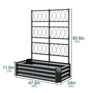 Jardinière surélevée carrée en aluminium Solacecasa, bac à plantes extérieur, jardinière galvanisée au design moderne, 52,7 pouces - Product Image 6