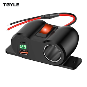 Chargeur USB Type A pour moto 4.2A étanche 12-24V avec surveillance de la tension, 2 ports USB pour allume-cigare - Product Image 1