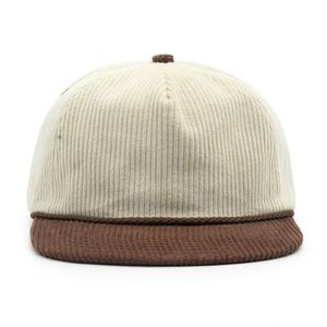 Casquette Snapback en Corduroy Respirante et Imperméable à Bord Plat Non Structurée avec Logo Personnalisé OEM - Product Image 1