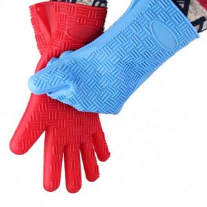 Guantes de Silicona para Horno, Resistentes al Calor Extremo, Guantes para Barbacoa, para Manejar Alimentos Calientes Directamente en la Parrilla o Freidora - Product Image 5