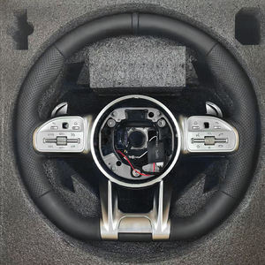 Volant sport en cuir Mercedes Benz pour Classe C (W205/<span class=keywords><strong>W204</strong></span>) G500 G55 G63 S500 - Véritable fibre de carbone et cuir Nappa - Product Image 6