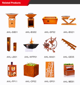 <span class=keywords><strong>Barbecue</strong></span> d'extérieur en acier Corten pour <span class=keywords><strong>cuisson</strong></span> commerciale au charbon de bois - Product Image 5