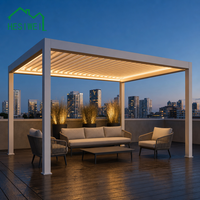Pergola motorisée entièrement automatique sur mesure en aluminium à lames orientables pour extérieur
