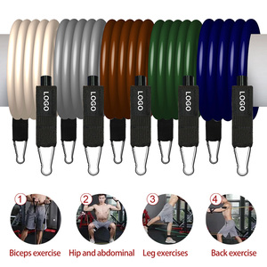 Tùy Chỉnh 12 Pcs Kéo Sợi Dây Thừng Căng Resistance Bands Set Tập Thể Dục Ống Cho Nhà Phòng Tập Thể Dục Yoga Pilates <span class=keywords><strong>Abs</strong></span> Tập Thể Dục - Product Image 4