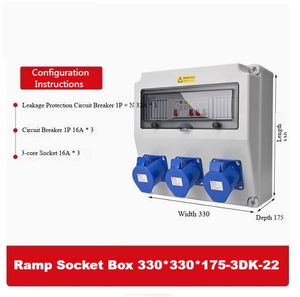 Portable industrial waterproof <b>socket</b> distribution box (default Delixi, other brands can be customized) Configuration 9 - Product Image 2