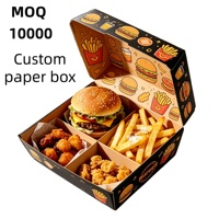Boîte personnalisée en carton ondulé écologique avec pelliculage mat et gaufrage pour burgers, poulet frit, sushis et aliments pour bébés