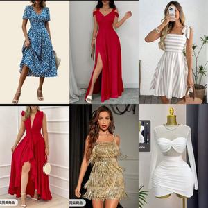 Vestido de moda casual de color liso con pequeñas rayas, estilo <span class=keywords><strong>Mashup</strong></span>, venta al por mayor, novedad 2026, superventas transfronterizo. - Product Image 3