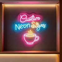 Enseigne LED néon personnalisée pour entreprises, fêtes, décoration murale, alimentation secteur pour bâtiments, bars et centres commerciaux