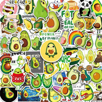 Pegatinas de aguacate con forma de dibujos animados para Niños, pegatinas de aguacate, fruta roja, 2022