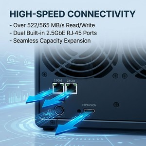 Unhui <span class=keywords><strong>Synology</strong></span> DS923+ Almacenamiento en Red NAS de 4 Discos con Puerto USB Extendido de Diez Gigabits, Servidor de Respaldo, Disco Web - En Stock - Product Image 3
