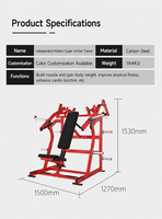 Presse latérale inclinée certifiée ISO Hammer Gym Equipment pour l'entraînement des bras, machine de fitness commerciale en métal sécurisée