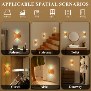 مصابيح نيون Rgb Sunset ، مصابيح Led لاسلكية مغناطيسية بجانب السرير Usb قابلة لإعادة الشحن مصابيح ديكور المنزل الذكي - Product Image 6