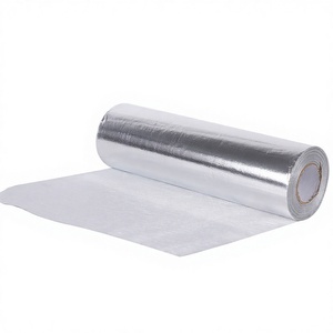 Feuille carrée de résistance aux hautes températures de tissu de fibre de verre de feuille d'aluminium de qualité supérieure pour l'isolation d'entrepôt industriel - Product Image 1