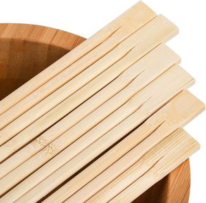 Bacchette Monouso in Legno di Bambù con Logo Personalizzato, Posate Tensoge Doppie 21cm di Alta Qualità per Hotel Moderni, Confezioni per Matrimoni e Feste - Product Image 4
