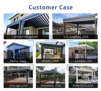 Pergola 3x4m en aluminium avec toit à lames orientables imperméable CE pour terrasse extérieure et jardin