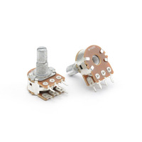 Potentiomètre double à double rotation 6 broches 16 mm