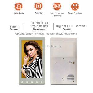 Cadre photo numérique <span class=keywords><strong>de</strong></span> 7 pouces avec nouveau design boutons <span class=keywords><strong>avant</strong></span> té<span class=keywords><strong>l</strong></span>écommande lecture vidéo MP4/AVI Audio MP3 caractéristiques fonction d'horloge - Product Image 6