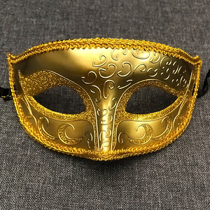 Masque de danse classique en plastique à motif peint pour fête d'Halloween, style demi-visage, tendance - Product Image 4
