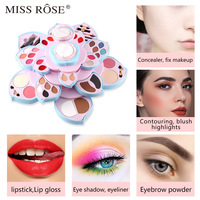 MISS ROSE — étui de maquillage pour artiste, boîte rotative, kit de maquillage multi-rôle professionnel, fard à paupières pour commode, 1 pièce